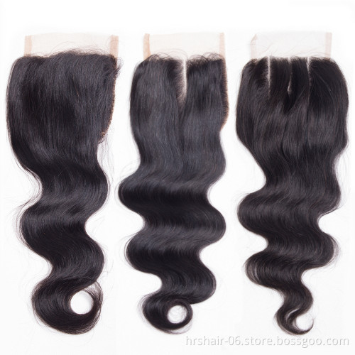 8A 100% Virgin Unprocessed Human Hair 13*4 Frontal Closure Silky Body Wave with Baby Hair INDIAN Hair Natural Wave 8"-28"